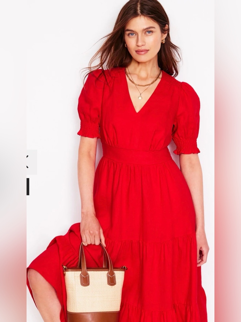 BODEN BRIGHT RED V-NECK! - Picture 8 of 13